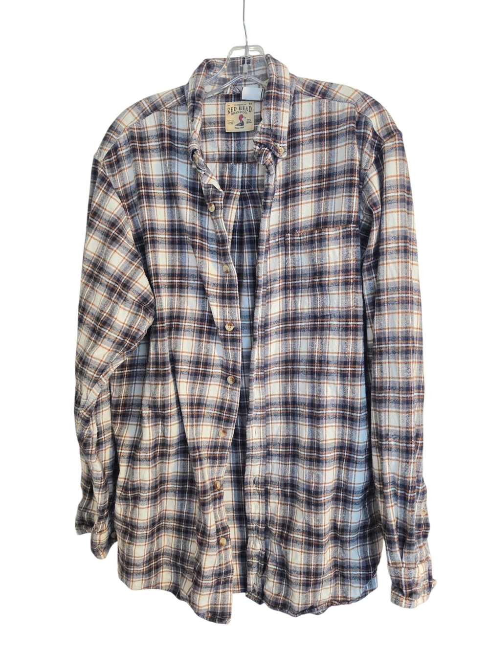 RedHead Brand Co Men’s XL Plaid Flannel Shirt Button Up Outdoor Workwear